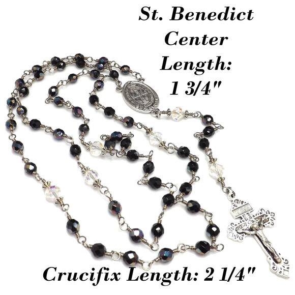 St. Benedict Large Center Handmade Five Decade Rosary - Picture 7 of 10